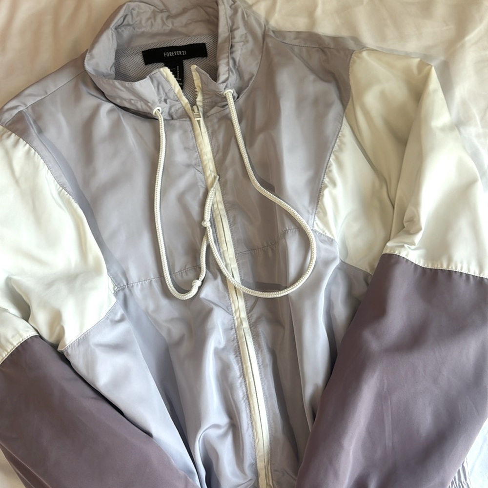 Forever 21 purple and white jacket